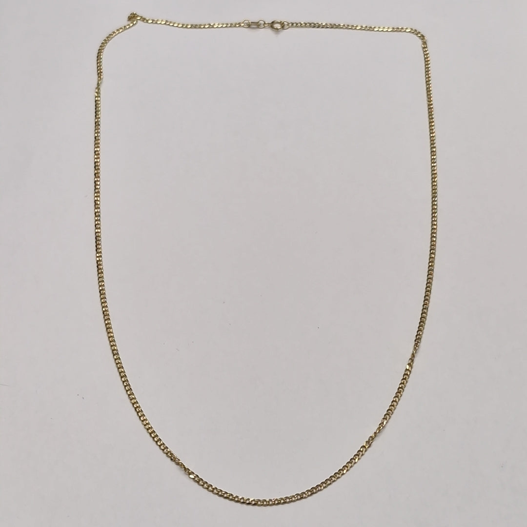 CADENAS TEJIDO BARBADA ORO 10K 55 CM 3.8 GR (NUEVO)