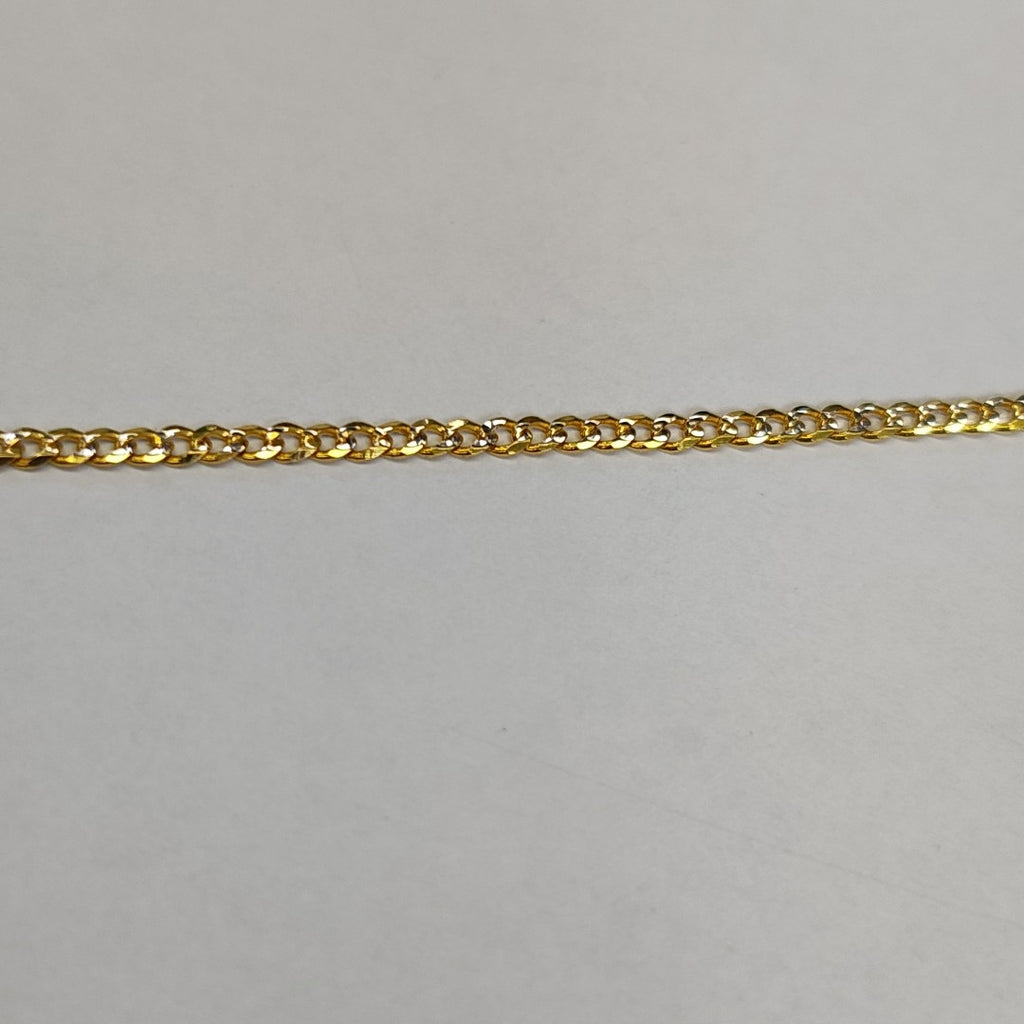 CADENAS BARBADA DIAMANTADA ORO 14K 55 CM 5.7 GR (NUEVO)