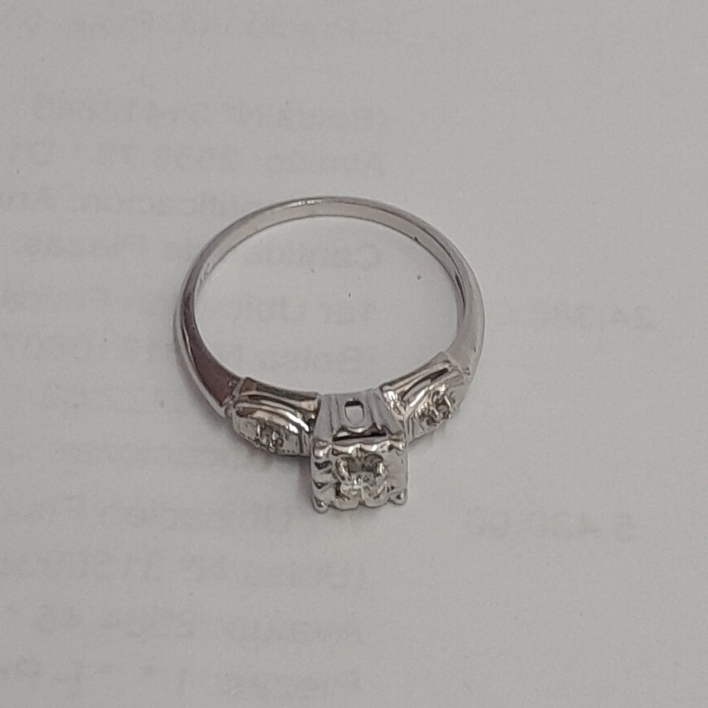 ANILLITO ORO, ORO BLANCO 14 K 1.8 GRMS (SEMINUEVO)