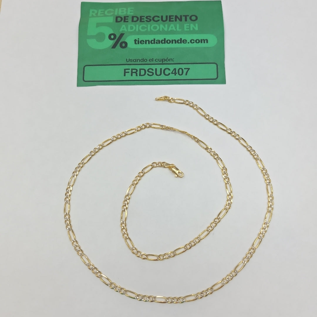CADENAS 3X1 DIAMANTADA ORO 14K 55 CM 8.6 GR (NUEVO)