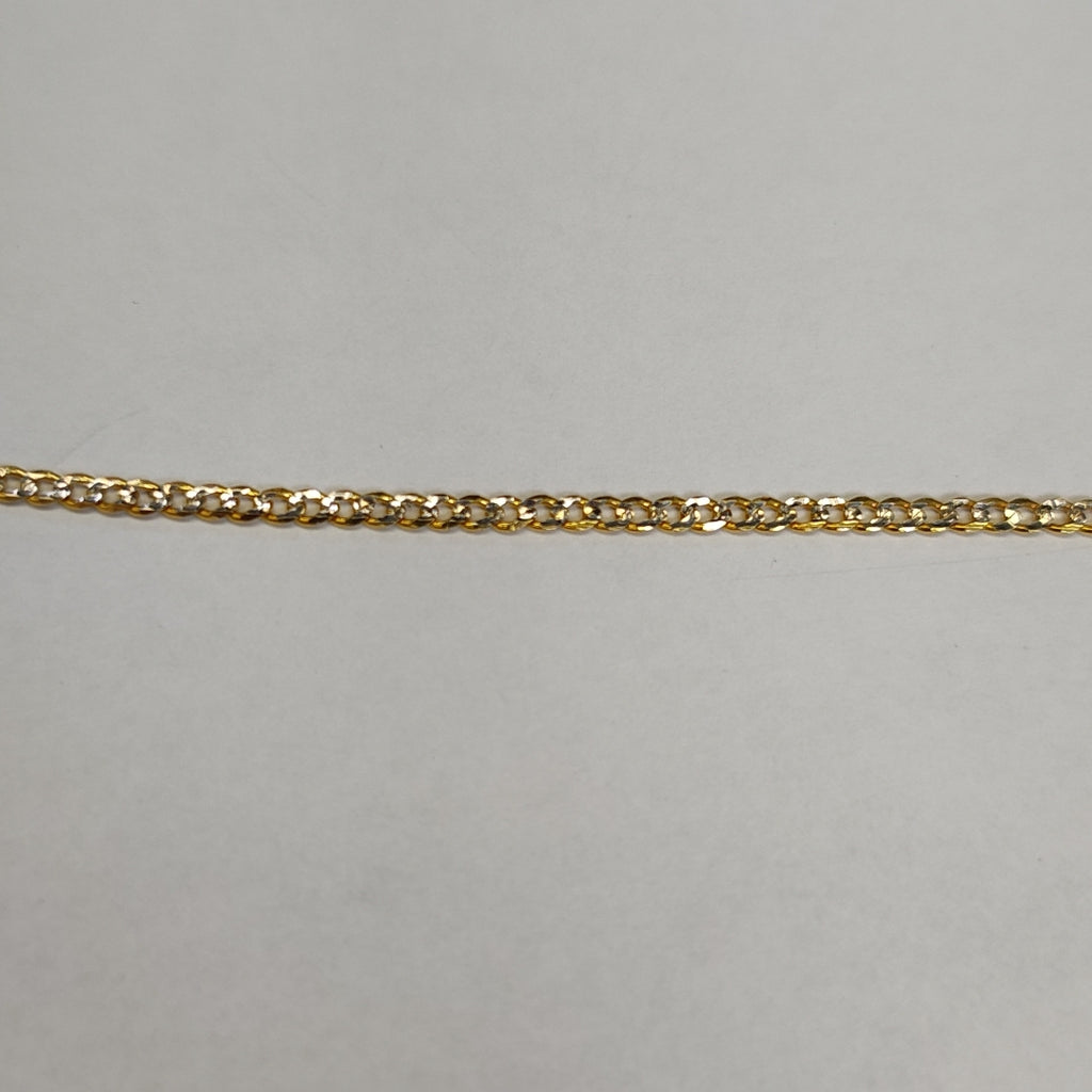 CADENAS BARBADA DIAMANTADA ORO 14K 60 CM 6.1 GR (NUEVO)