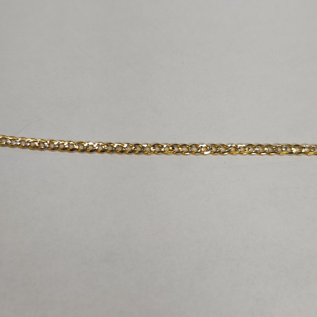 CADENAS BARBADA DIAMANTADA ORO 14K 60 CM 6.1 GR (NUEVO)