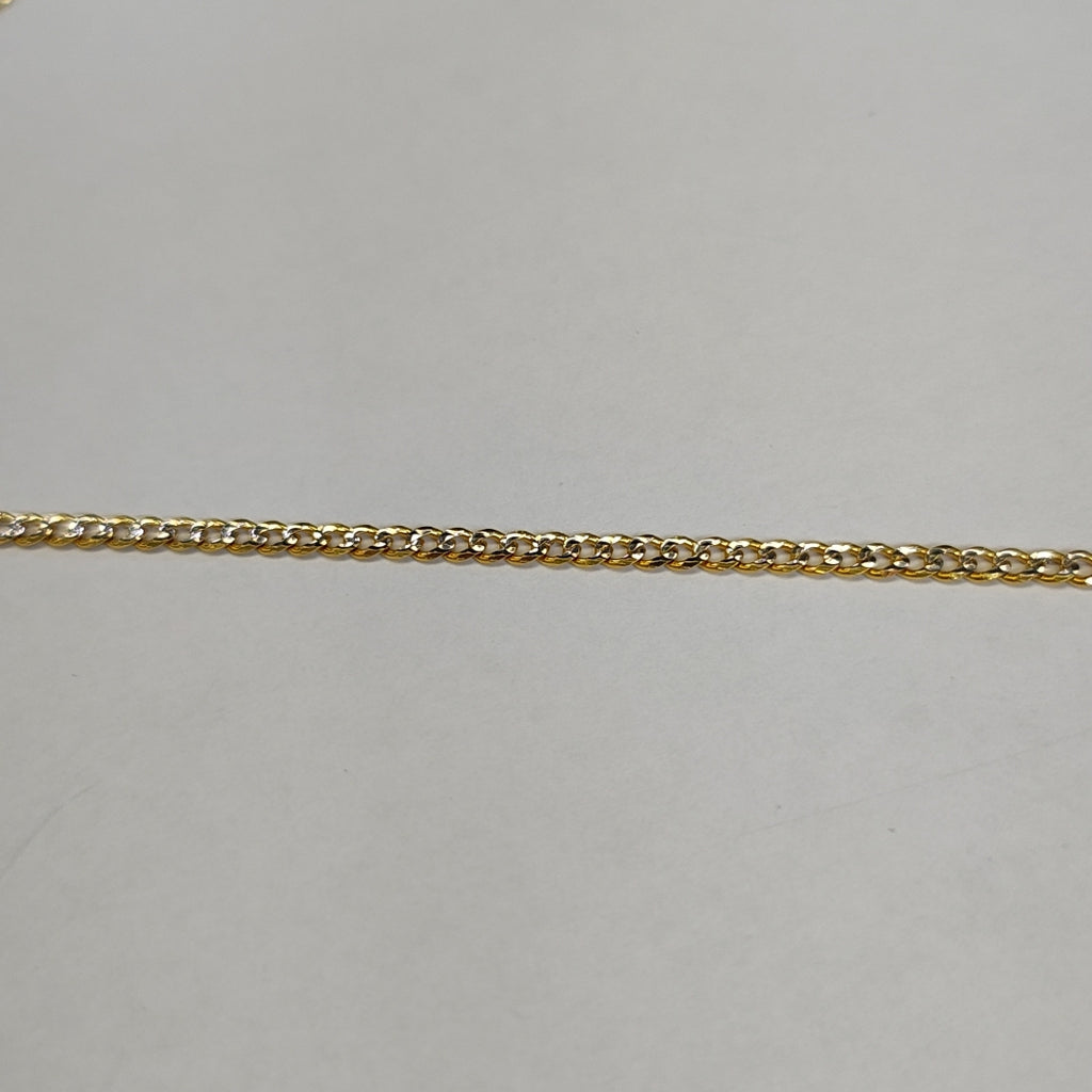 CADENAS BARBADA DIAMANTADA ORO 14K 55 CM 5.7 GR (NUEVO)