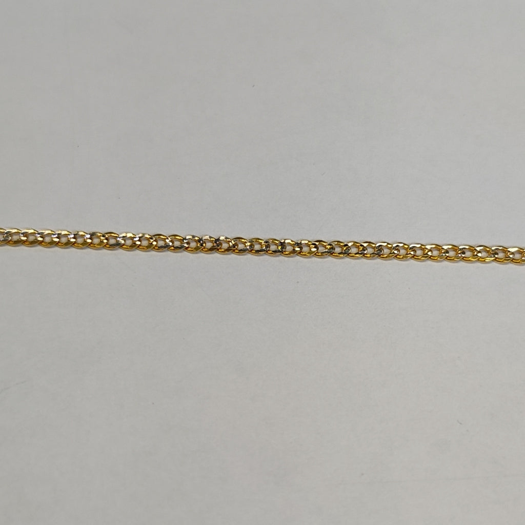 CADENAS BARBADA DIAMANTADA ORO 14K 60 CM 6.2 GR (NUEVO)