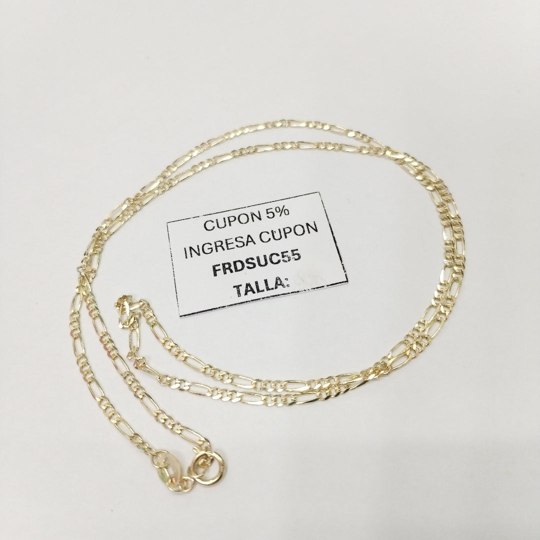 CADENAS TEJIDO 3X1 ORO 10K 50 CM 2.9 GR (NUEVO)