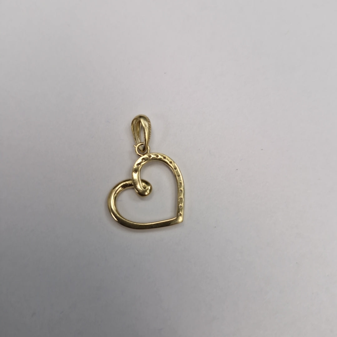 DIJES CORAZON C/CIRCONIA ORO 10K 1.3 GR (NUEVO)