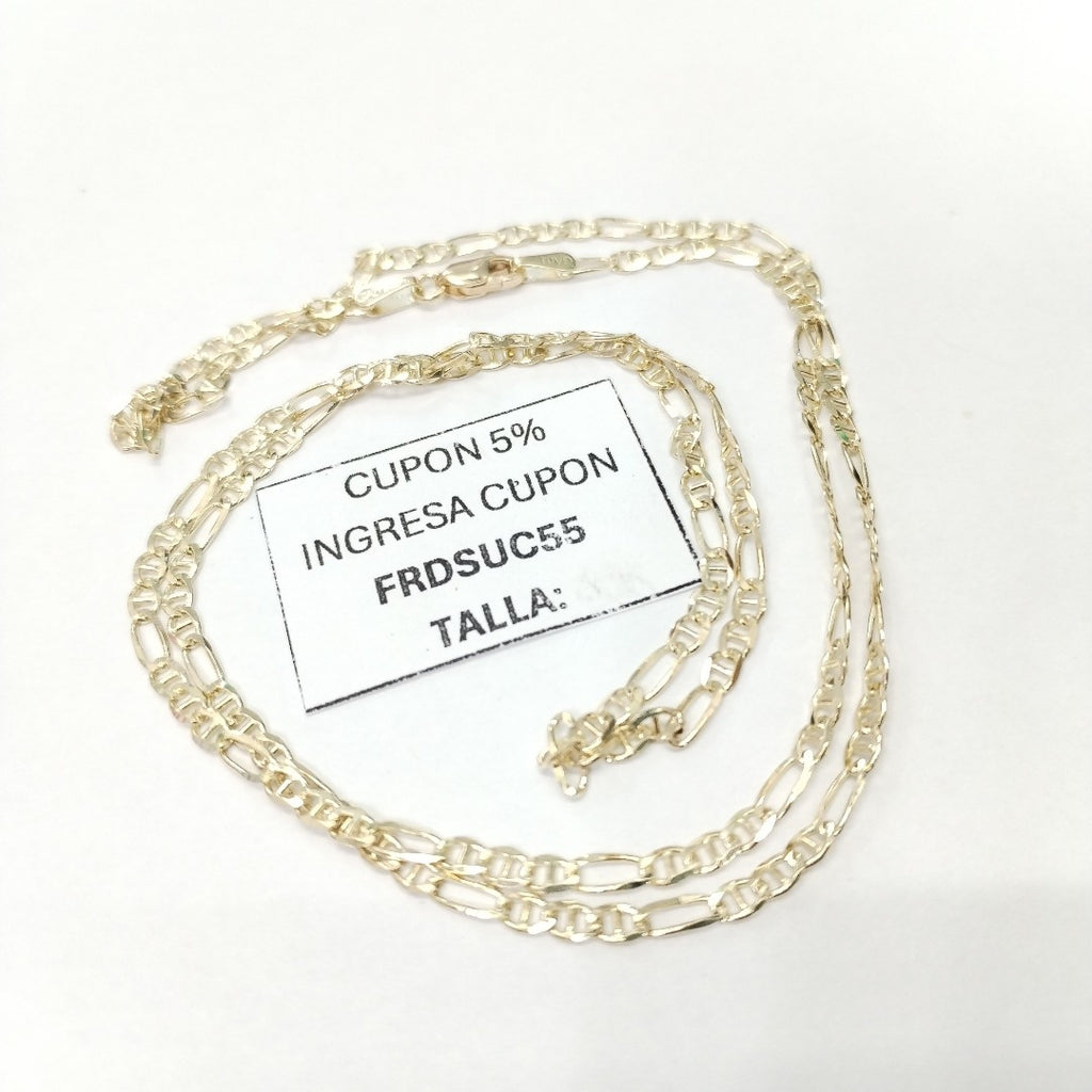 CADENAS TEJIDO FIGARO GUCHI ORO 10K 60 CM 5.3 GR (NUEVO)