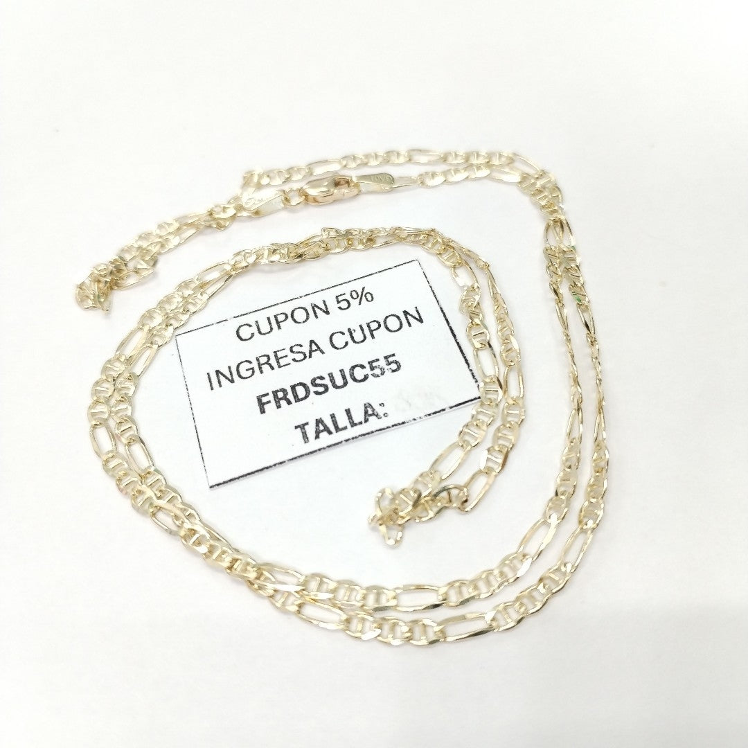 CADENAS TEJIDO FIGARO GUCHI ORO 10K 60 CM 5.3 GR (NUEVO)