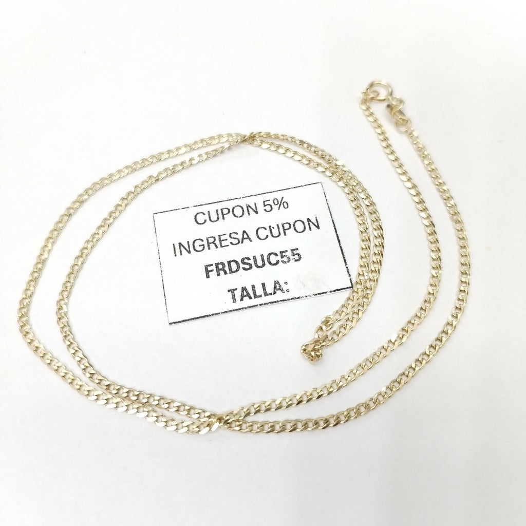 CADENAS TEJIDO BARBADA ORO 10K 50 CM 3.5 GR (NUEVO)