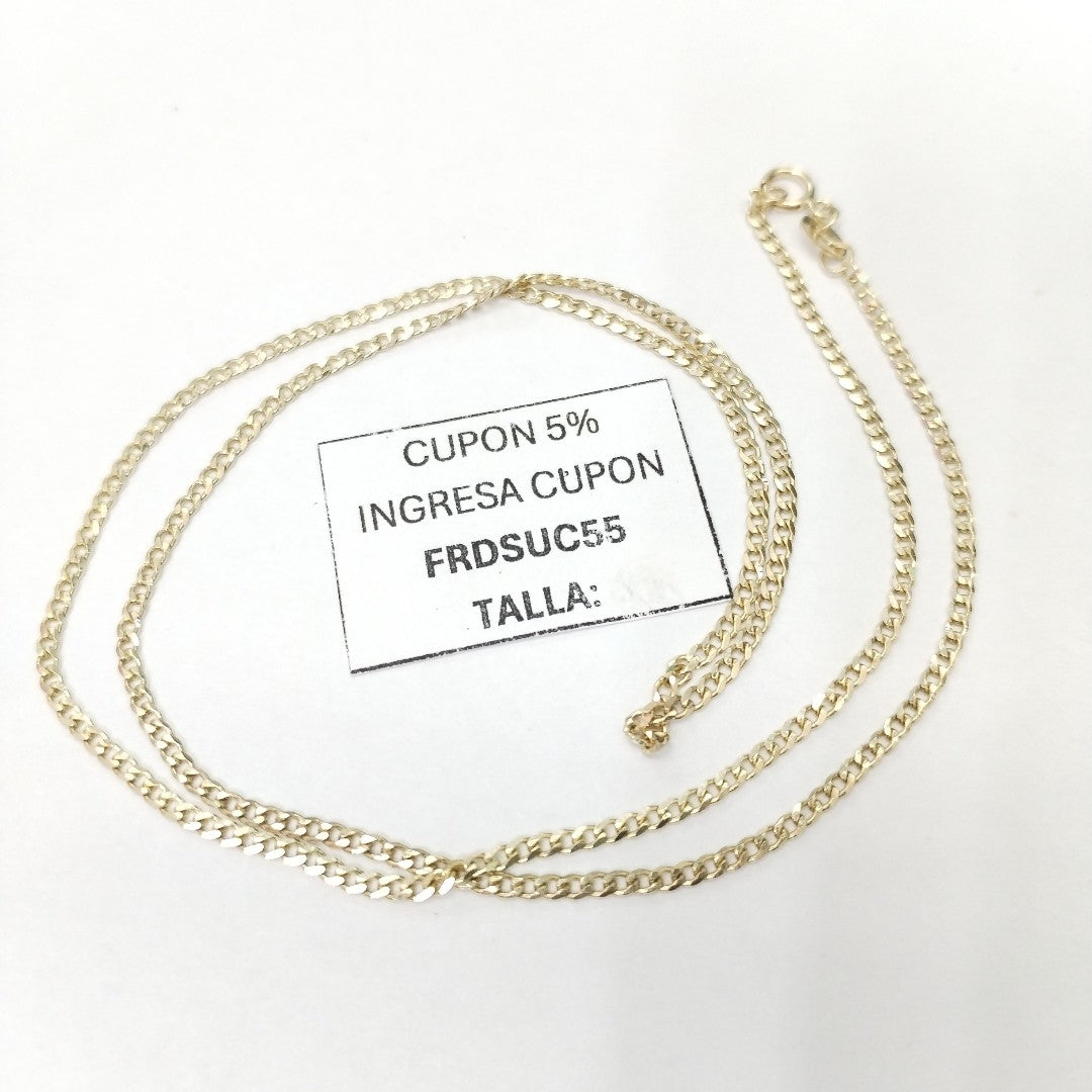 CADENAS TEJIDO BARBADA ORO 10K 50 CM 3.5 GR (NUEVO)