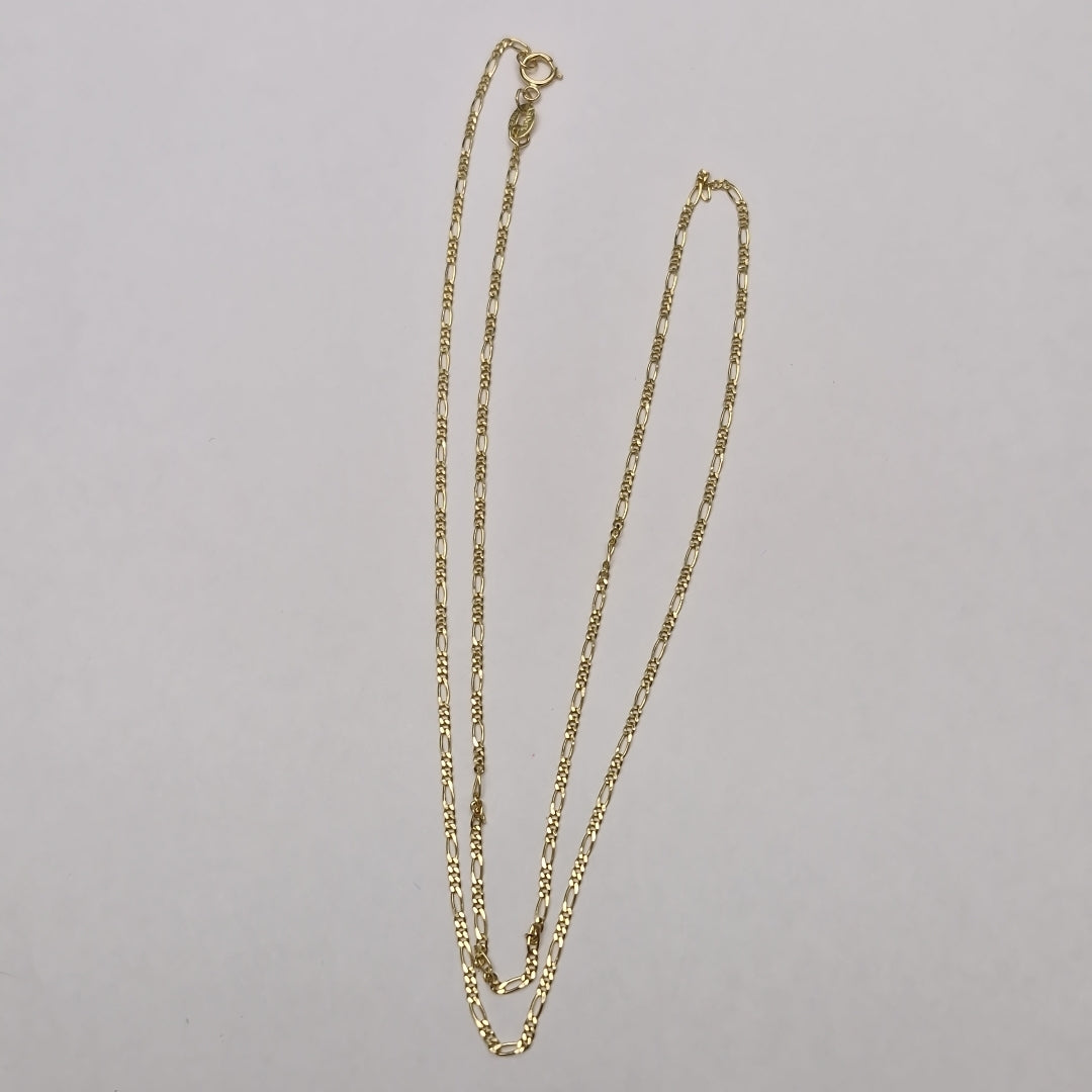 CADENAS TEJIDO 3X1 ORO 14K 55 CM 2.7 GR (NUEVO)