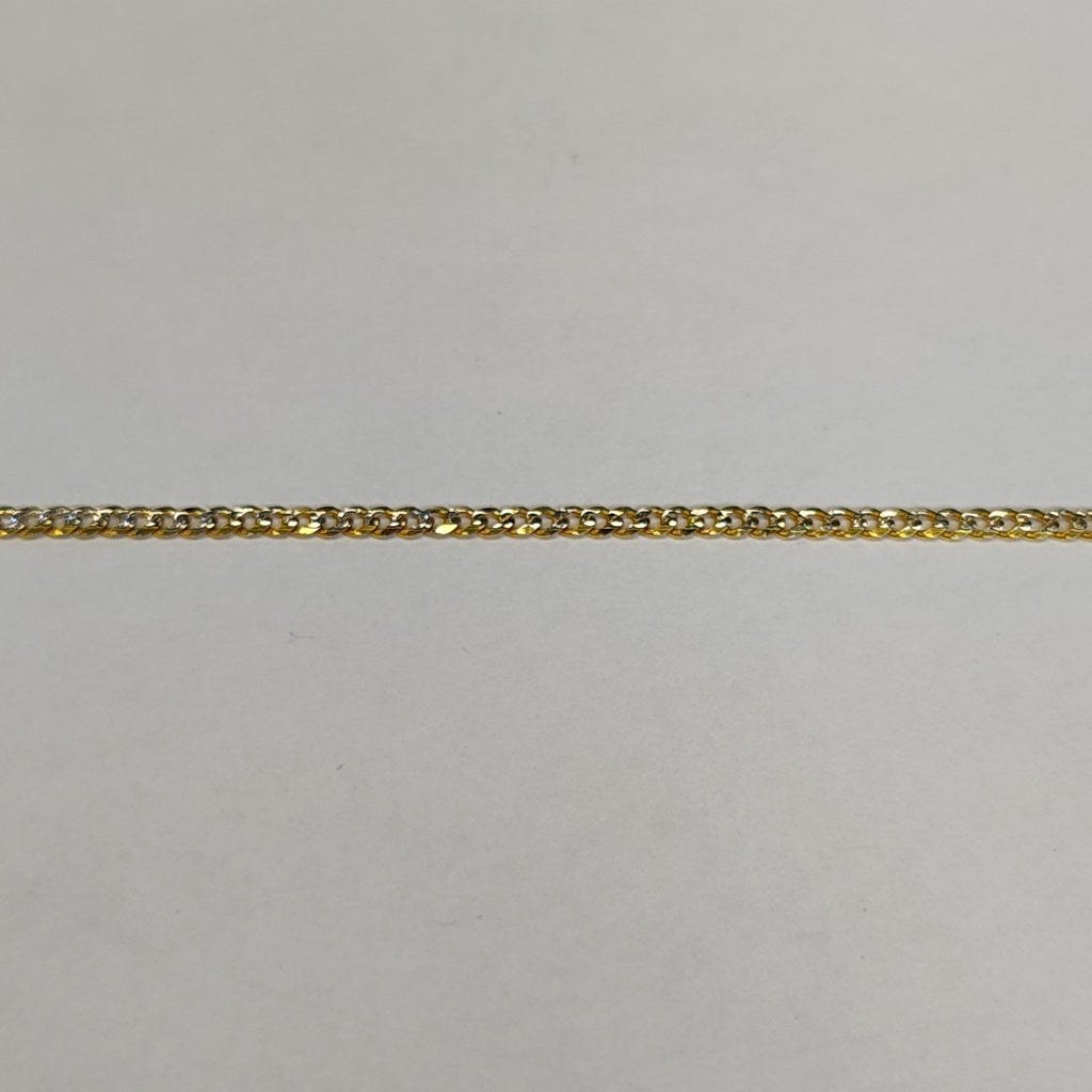 CADENAS BARBADA DIAMANTADA ORO 14K 55 CM 5.8 GR (NUEVO)