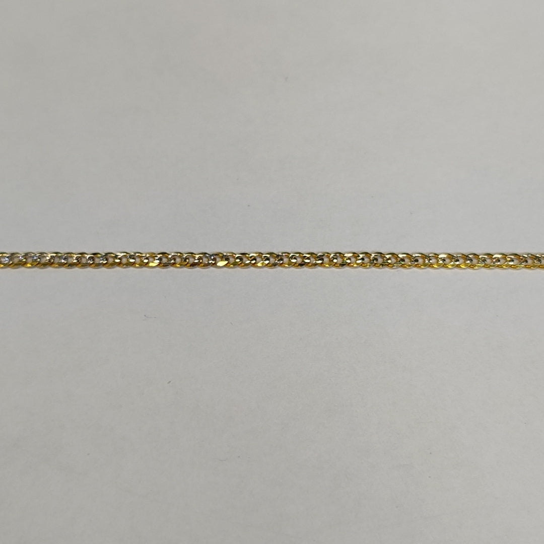 CADENAS BARBADA DIAMANTADA ORO 14K 55 CM 5.8 GR (NUEVO)
