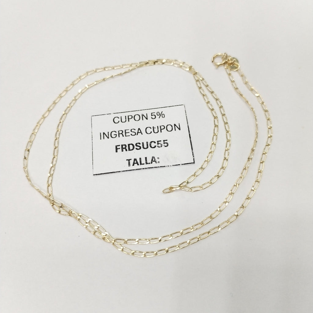 CADENAS TEJIDO ESLABONES ORO 10K 55 CM 1.9 GR (NUEVO)