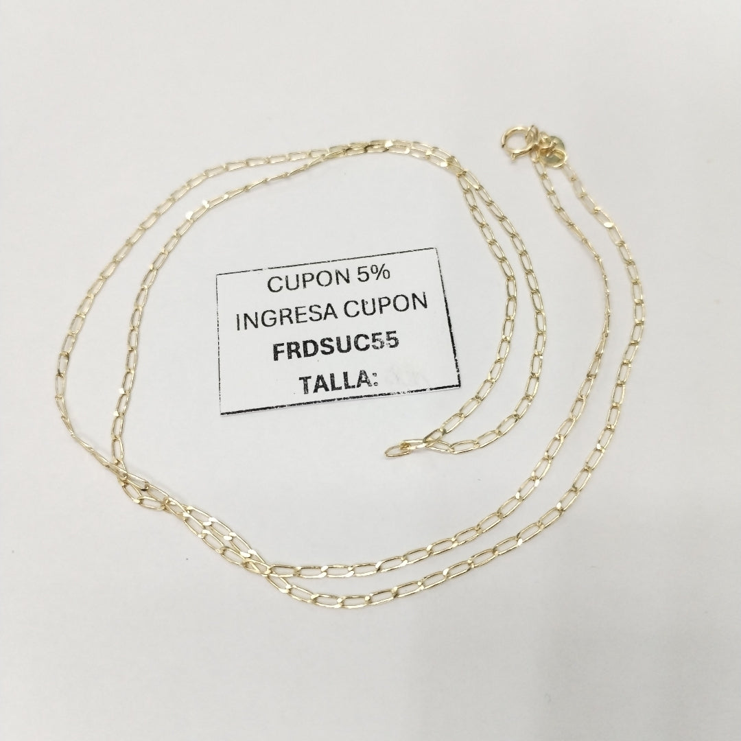 CADENAS TEJIDO ESLABONES ORO 10K 55 CM 1.9 GR (NUEVO)