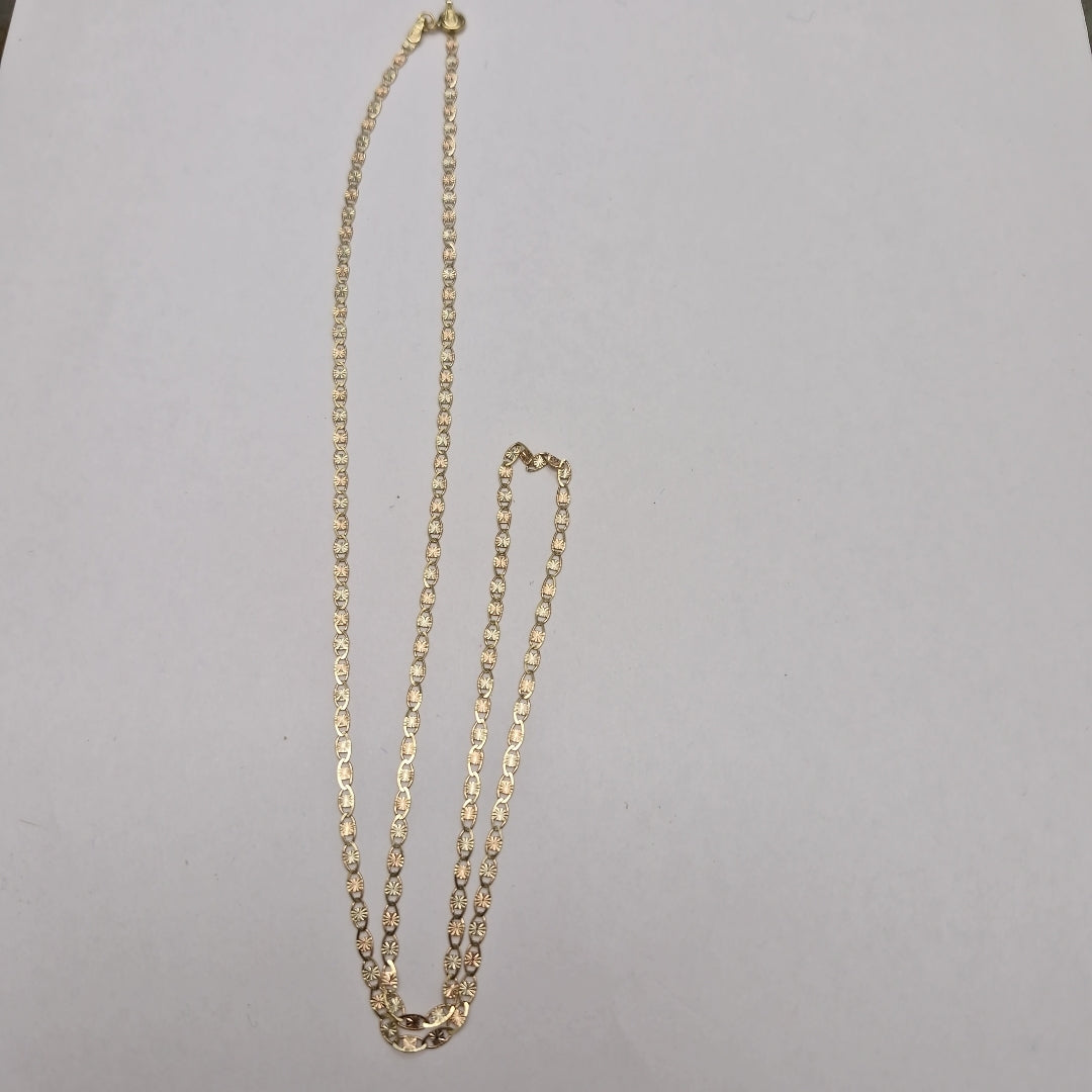 CADENAS TEJIDO GUCHI ORO 10K 60 CM 3.3 GR (NUEVO)