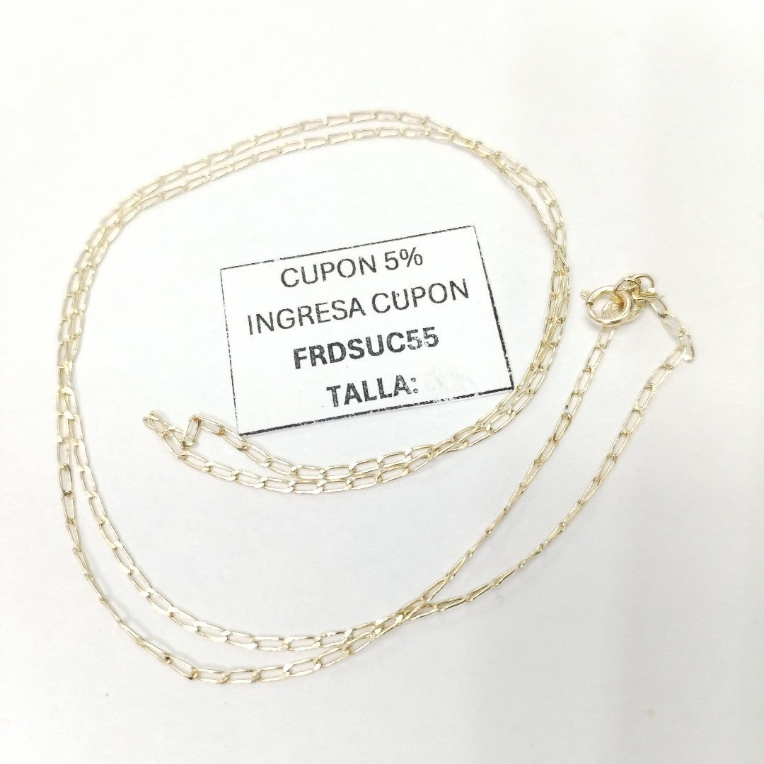 CADENAS TEJIDO ESLABONES ORO 10K 55 CM 1.9 GR (NUEVO)