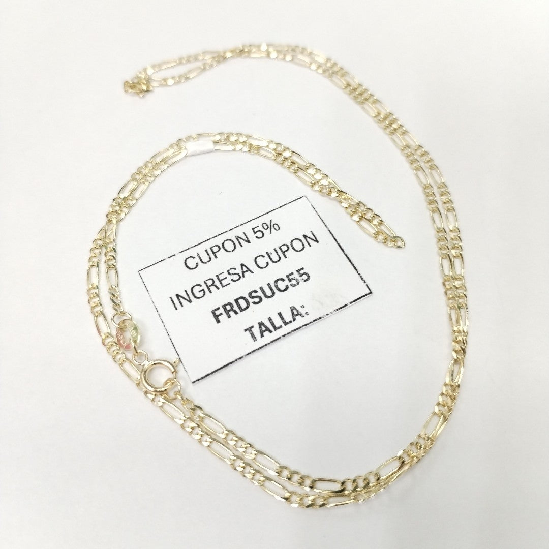 CADENAS TEJIDO 3X1 ORO 10K 55 CM 3.2 GR (NUEVO)