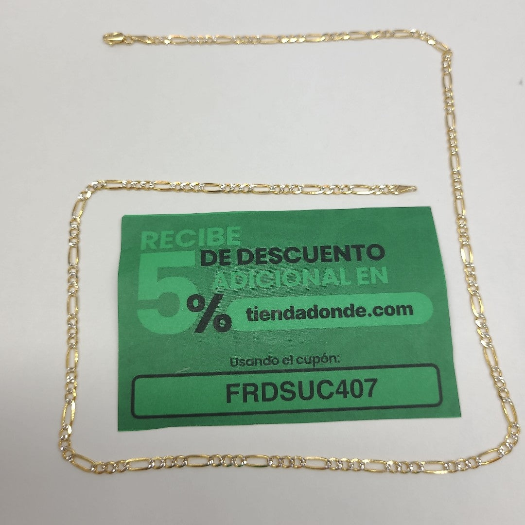 CADENAS 3X1 DIAMANTADA ORO 14K 55 CM 8.4 GR (NUEVO)