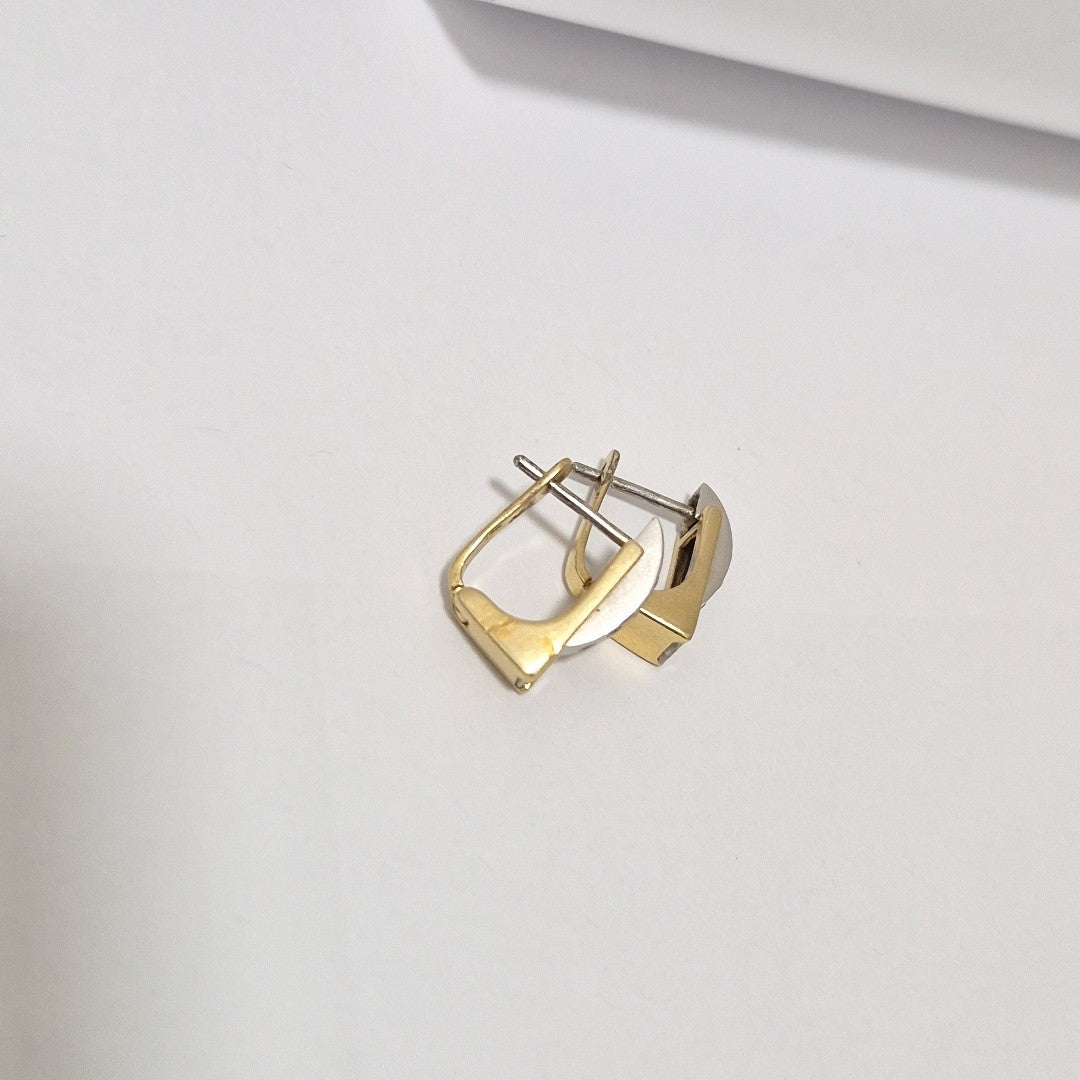 ARETES PAR ORO BLANCO 14 K 5.4 GRMS (SEMINUEVO)
