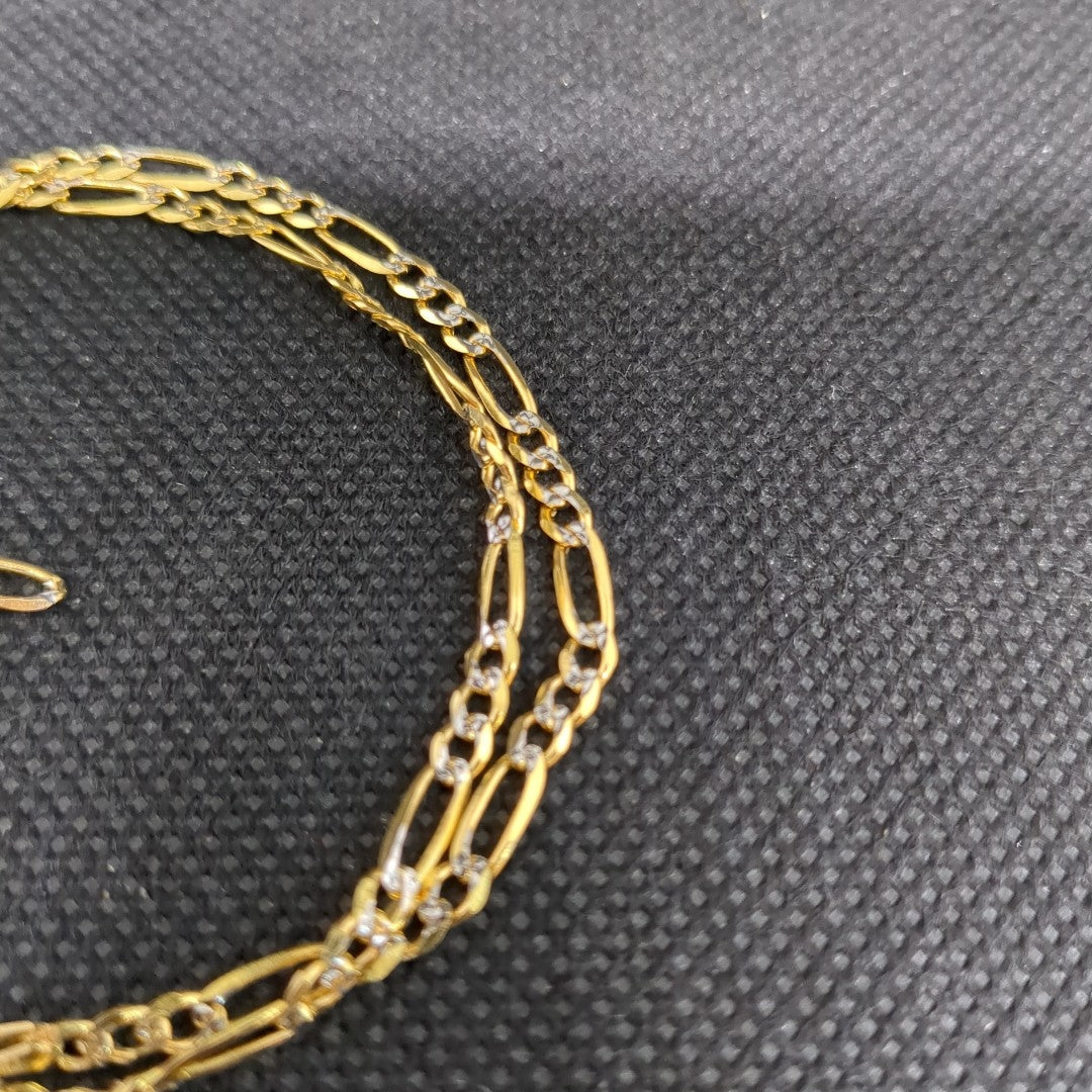 CADENAS 3X1 DIAMANTADA ORO 14K 55 CM 8.3 GR (NUEVO)