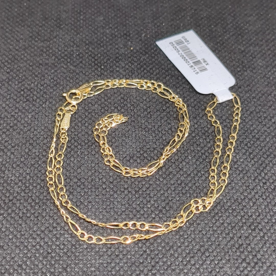 CADENAS TEJIDO 3X1 ORO 10K 50 CM 2.8 GR (NUEVO)
