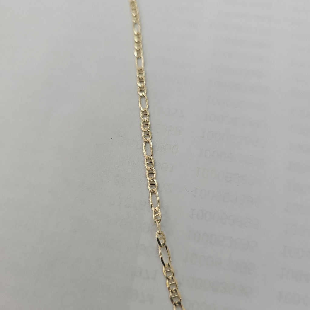 CADENAS TEJIDO FIGARO GUCHI ORO 10K 60 CM 5.3 GR (NUEVO)