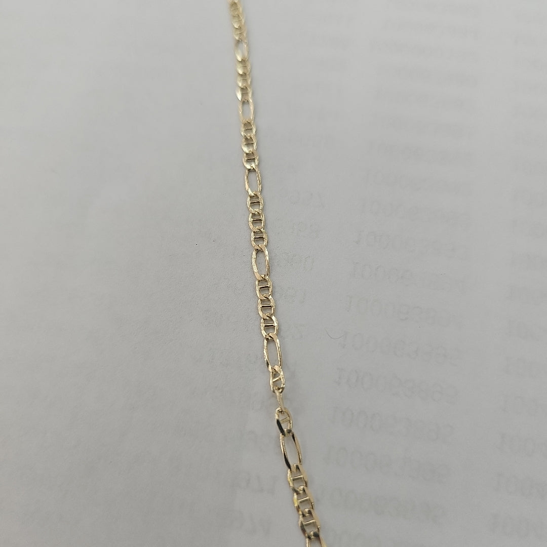 CADENAS TEJIDO FIGARO GUCHI ORO 10K 60 CM 5.3 GR (NUEVO)