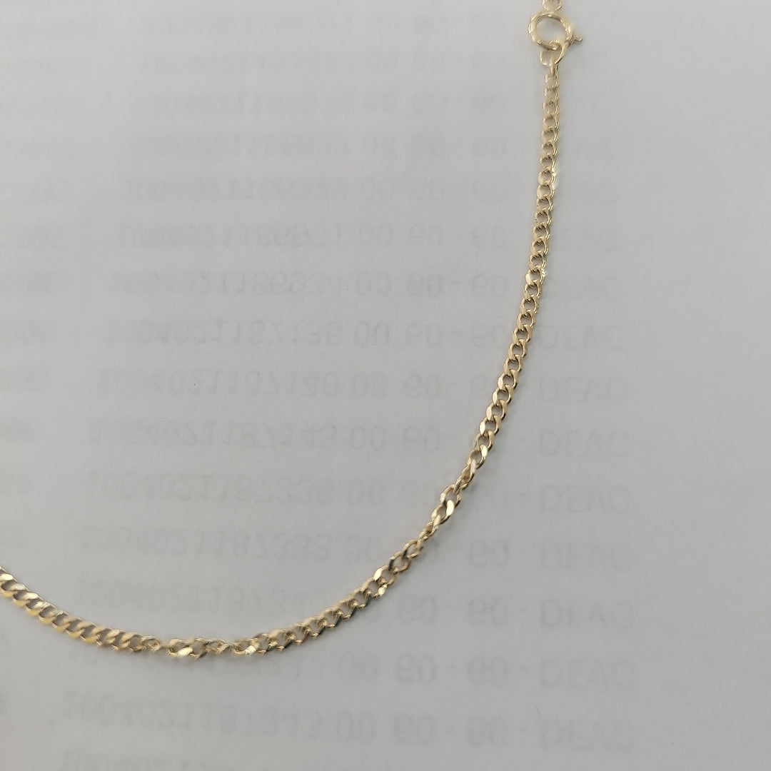 CADENAS TEJIDO BARBADA ORO 10K 50 CM 3.5 GR (NUEVO)