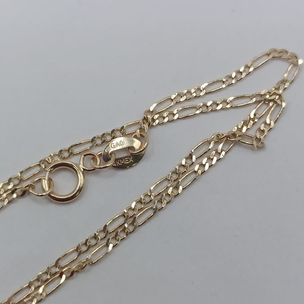 CADENAS TEJIDO 3X1 ORO 14K 55 CM 2.3 GR (NUEVO)