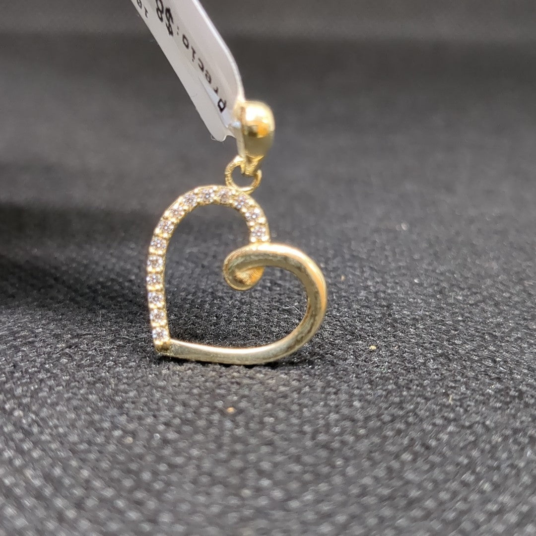 DIJES CORAZON C/CIRCONIA ORO 10K 1.3 GR (NUEVO)