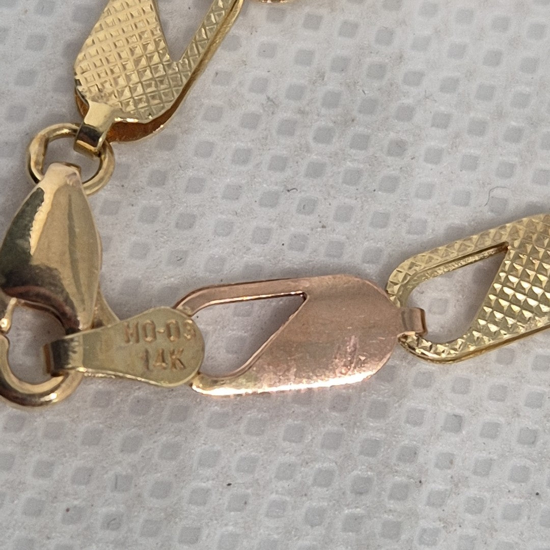 PULSERA ORO COMBINADO 14 K 4,40 GRMS (SEMINUEVO)
