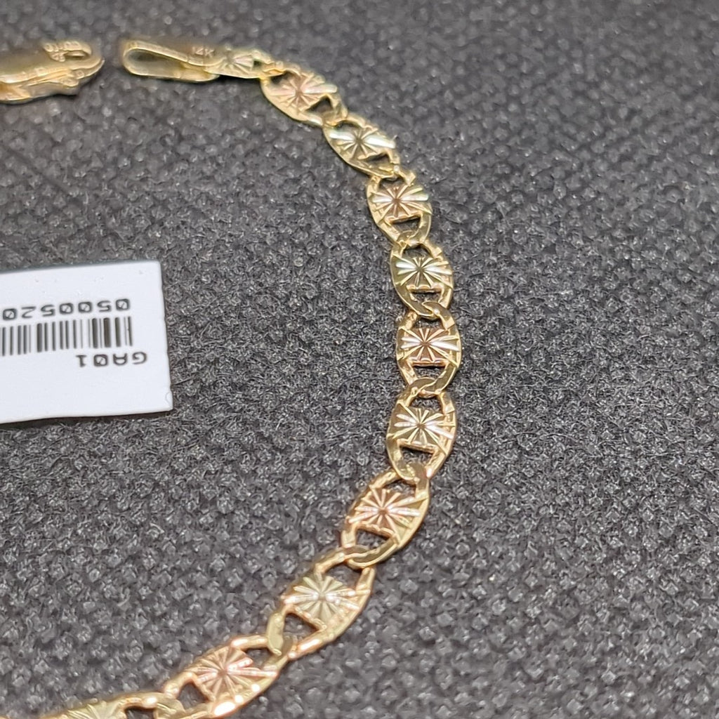 PULSERA TEJIDO GUCHI ORO 14K 18 CM 4.1 GR (NUEVO)