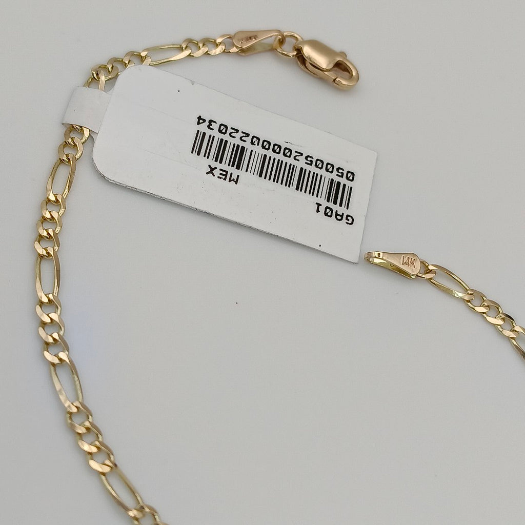 PULSERAS TEJIDO 3X1 ORO 14K 18 CM 1.9 GR (NUEVO)