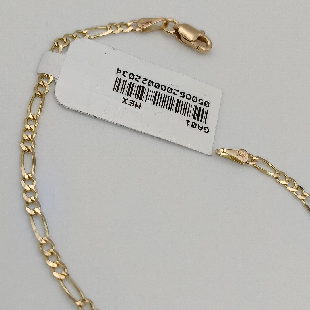 PULSERAS TEJIDO 3X1 ORO 14K 18 CM 1.9 GR (NUEVO)