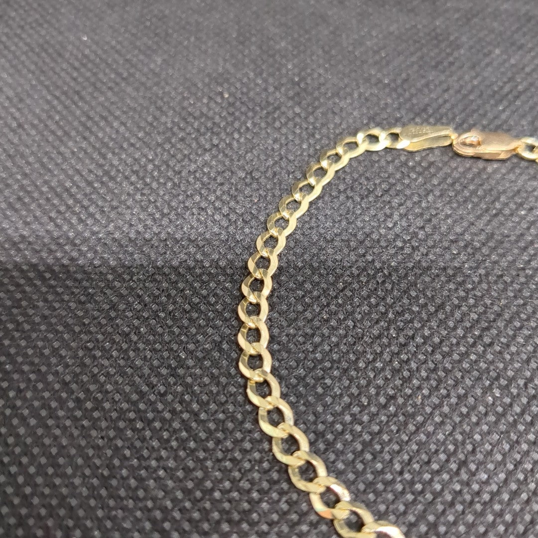 PULSERAS TEJIDO BARBADA ORO 10K 18 CM 3.3 GR (NUEVO)