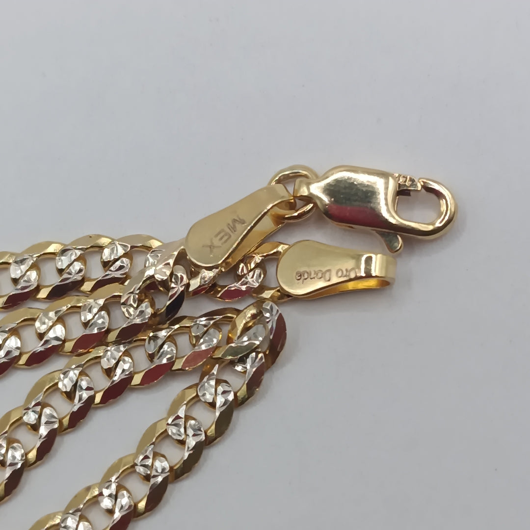 PULSERAS TEJIDO BARBADA ORO 14K 20 CM 4.9 GR (NUEVO)