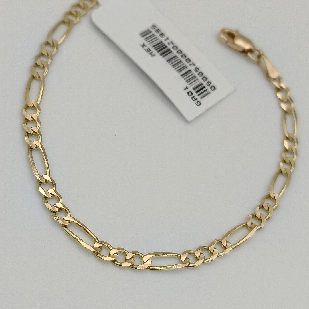 PULSERAS TEJIDO 3X1 ORO 14K 18 CM 2.8 GR (NUEVO)