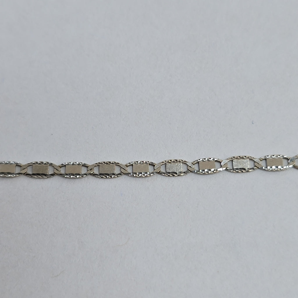 CADENA, CRUZ ORO BLANCO 14 K 3.4 GRMS (SEMINUEVO)
