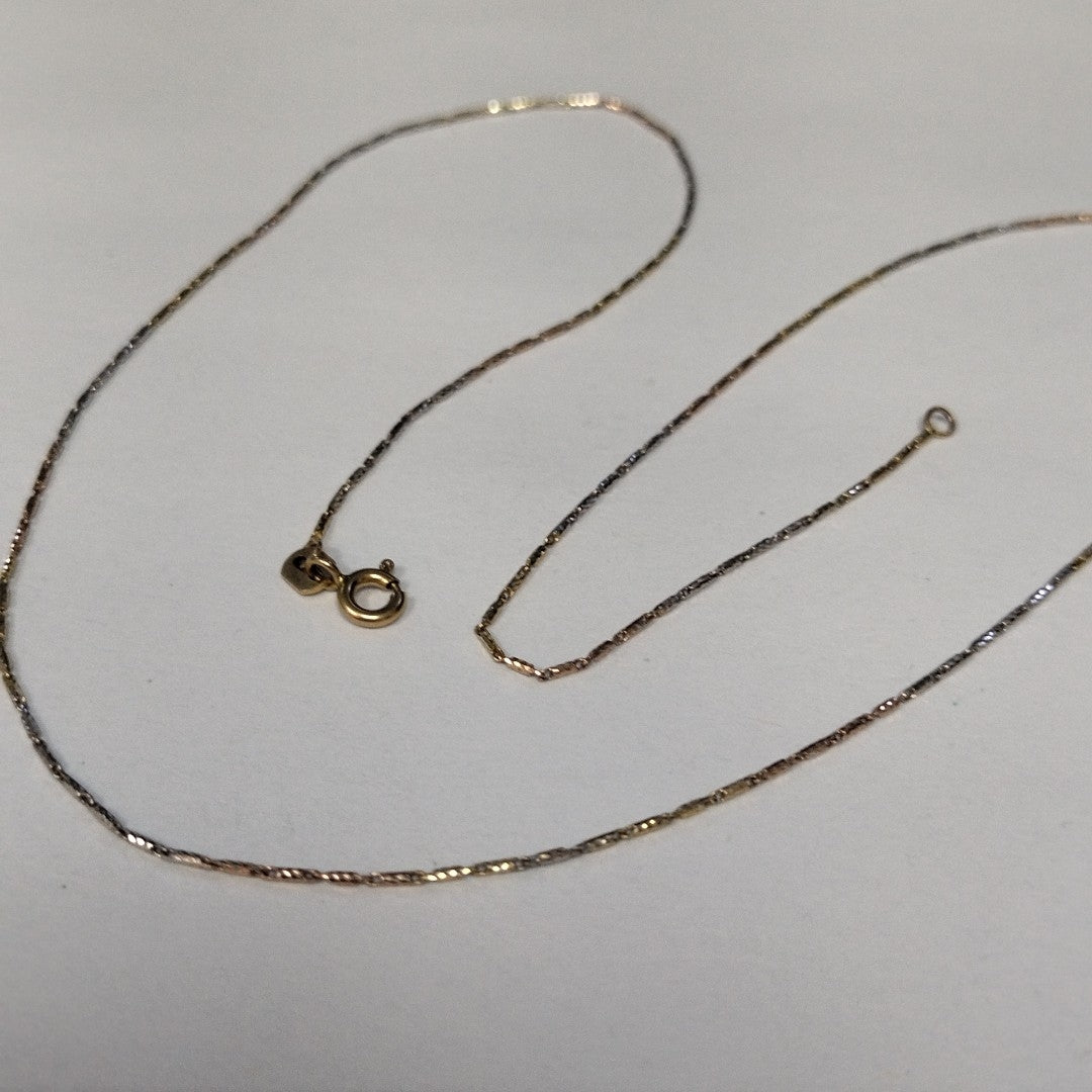 CADENA ORO,ORO BLANCO 10 K 2,40 GRMS (SEMINUEVO)