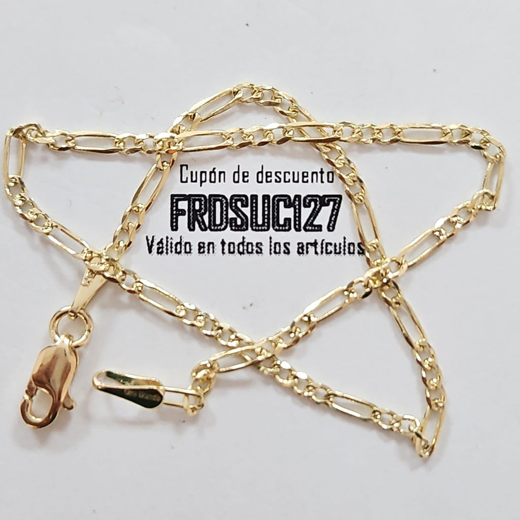 PULSERAS BARBADA ORO 14K 21 CM 1.7 GR (NUEVO)
