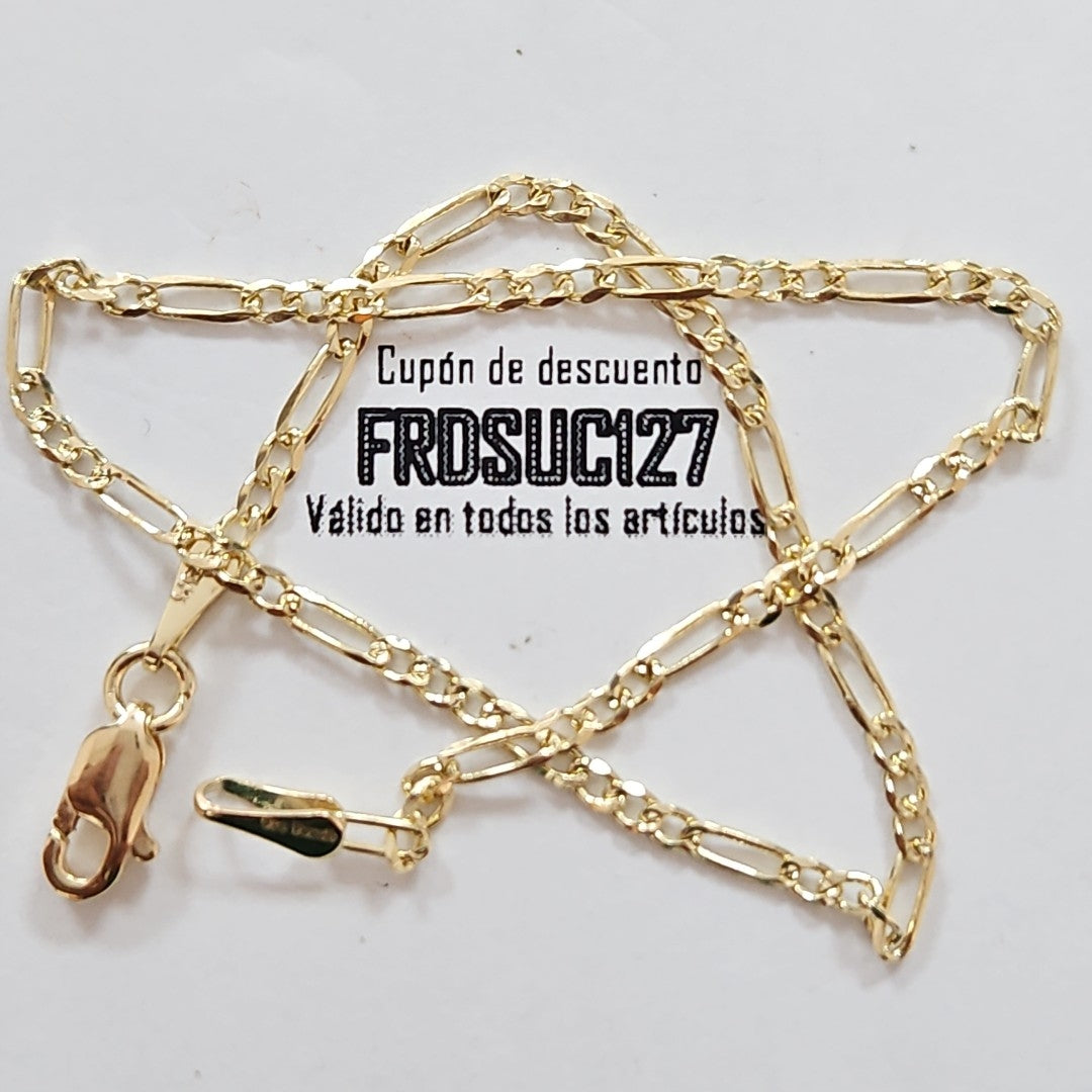 PULSERAS BARBADA ORO 14K 21 CM 1.7 GR (NUEVO)