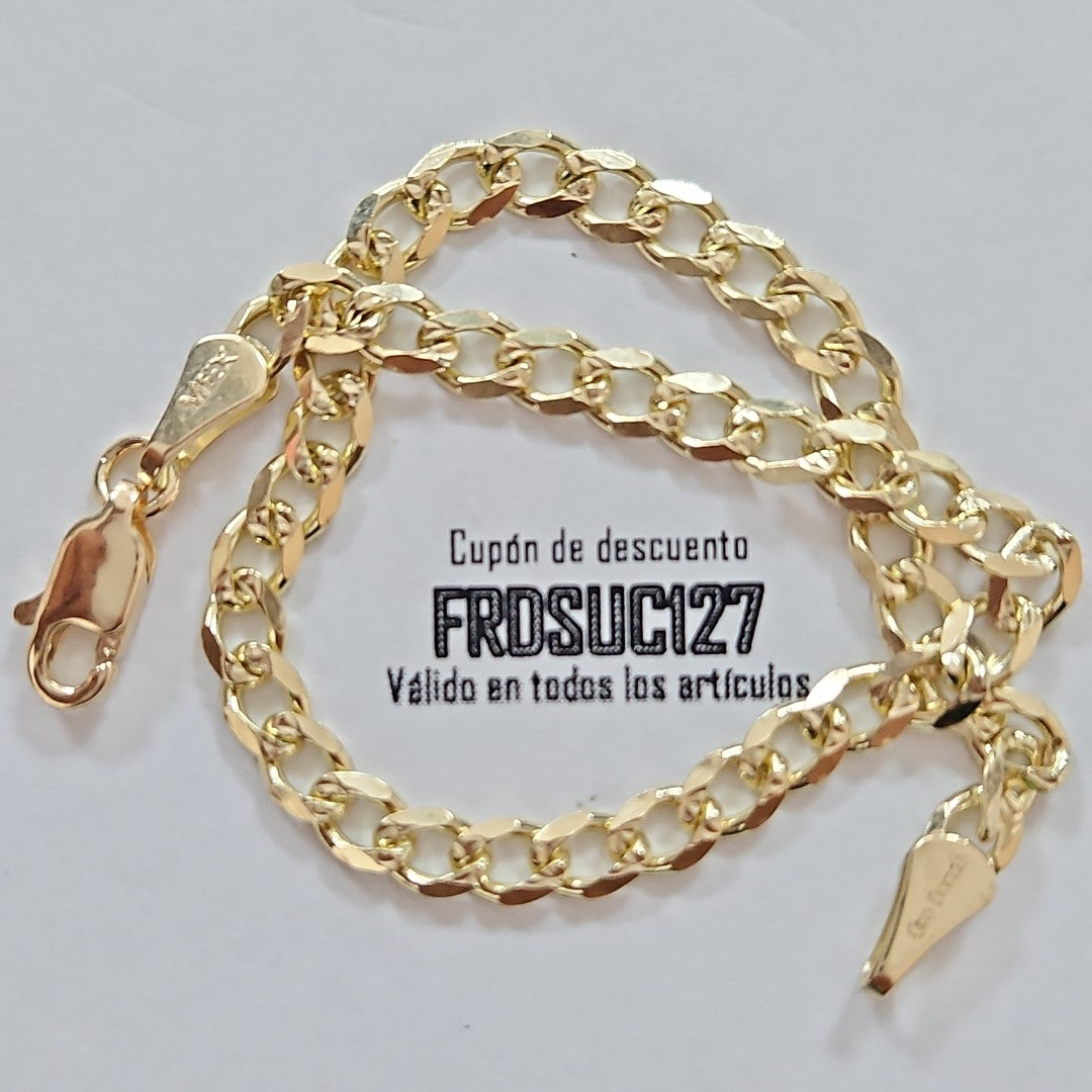 PULSERAS BARBADA ORO 14K 18 CM 4.6 GR (NUEVO)