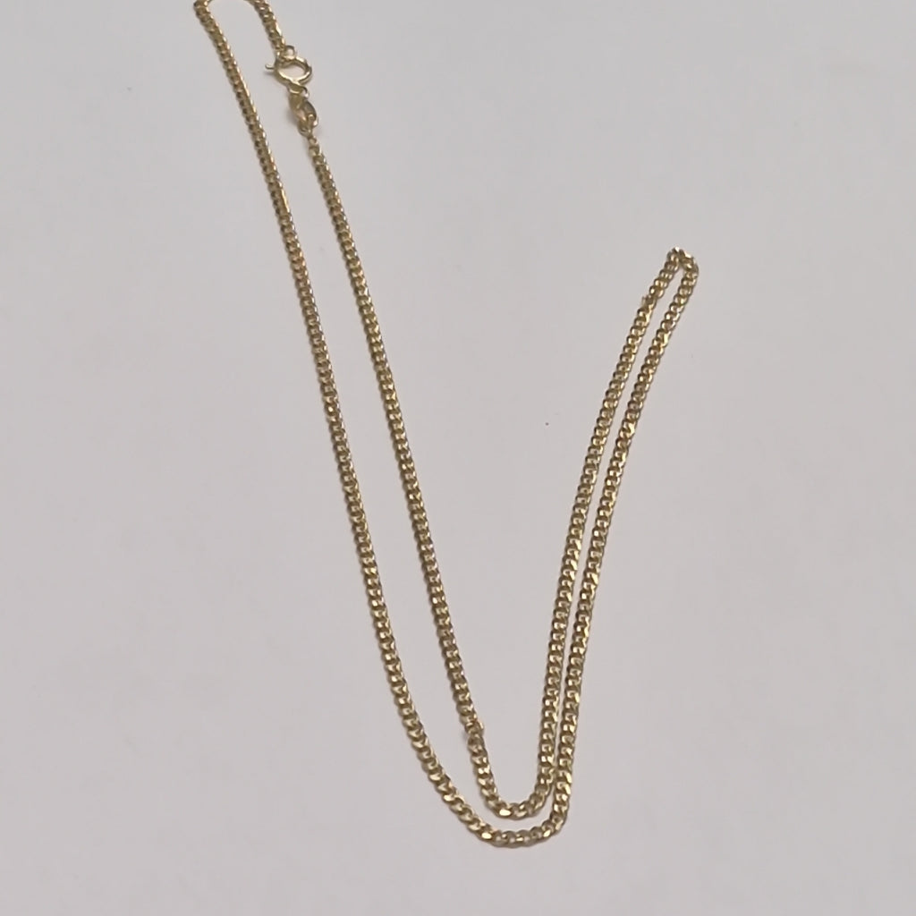 CADENAS TEJIDO BARBADA ORO 10K 50 CM 3.5 GR (NUEVO)