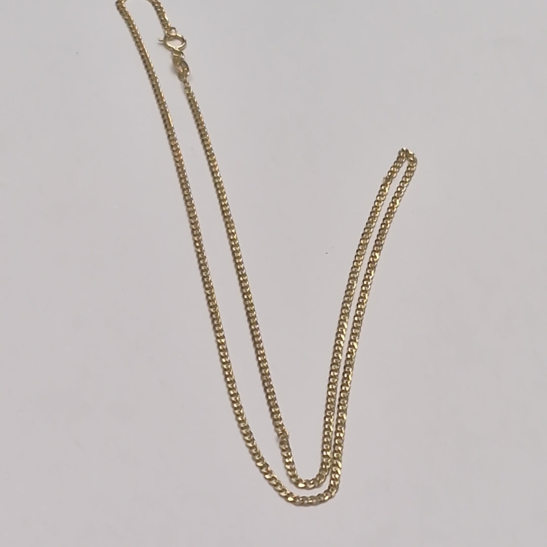 CADENAS TEJIDO BARBADA ORO 10K 50 CM 3.5 GR (NUEVO)