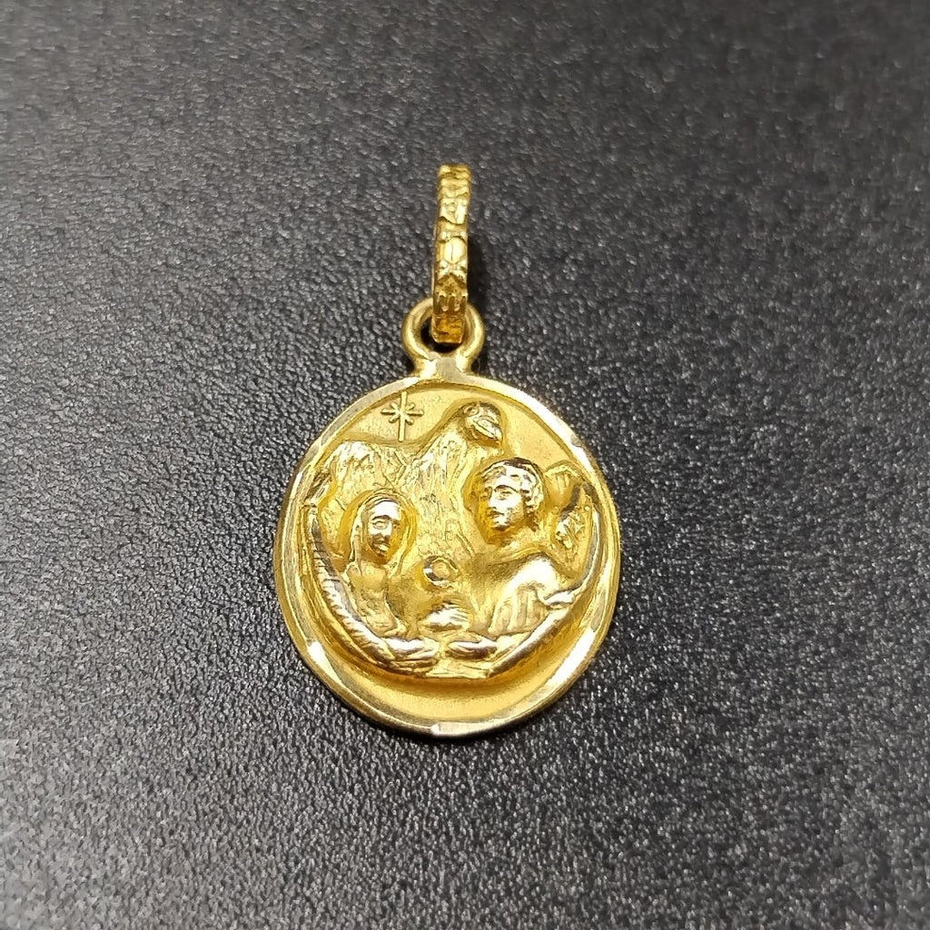 DIJE,MEDALLA RELIGIOSA ORO 14 K 0,90 GRMS (SEMINUEVO)