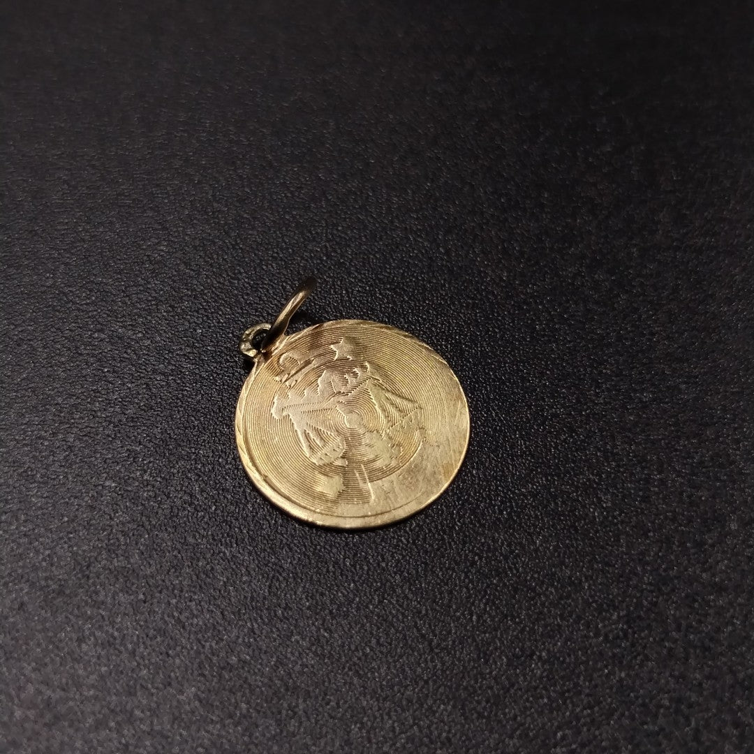 DIJE,MEDALLA PERSONAL ORO 14 K 0,80 GRMS (SEMINUEVO)