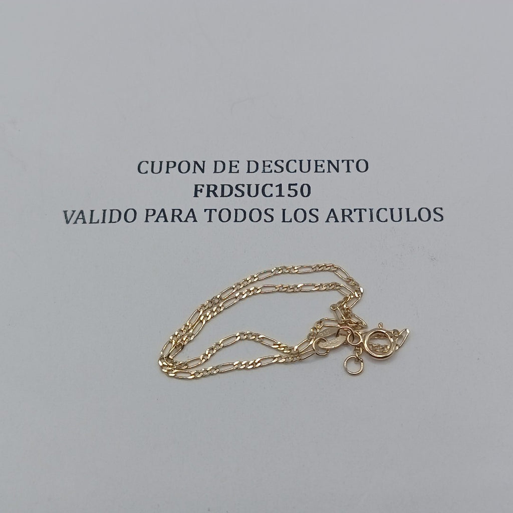 PULSERAS TEJIDO 3X1 ORO 14K 21 CM 1 GR (NUEVO)