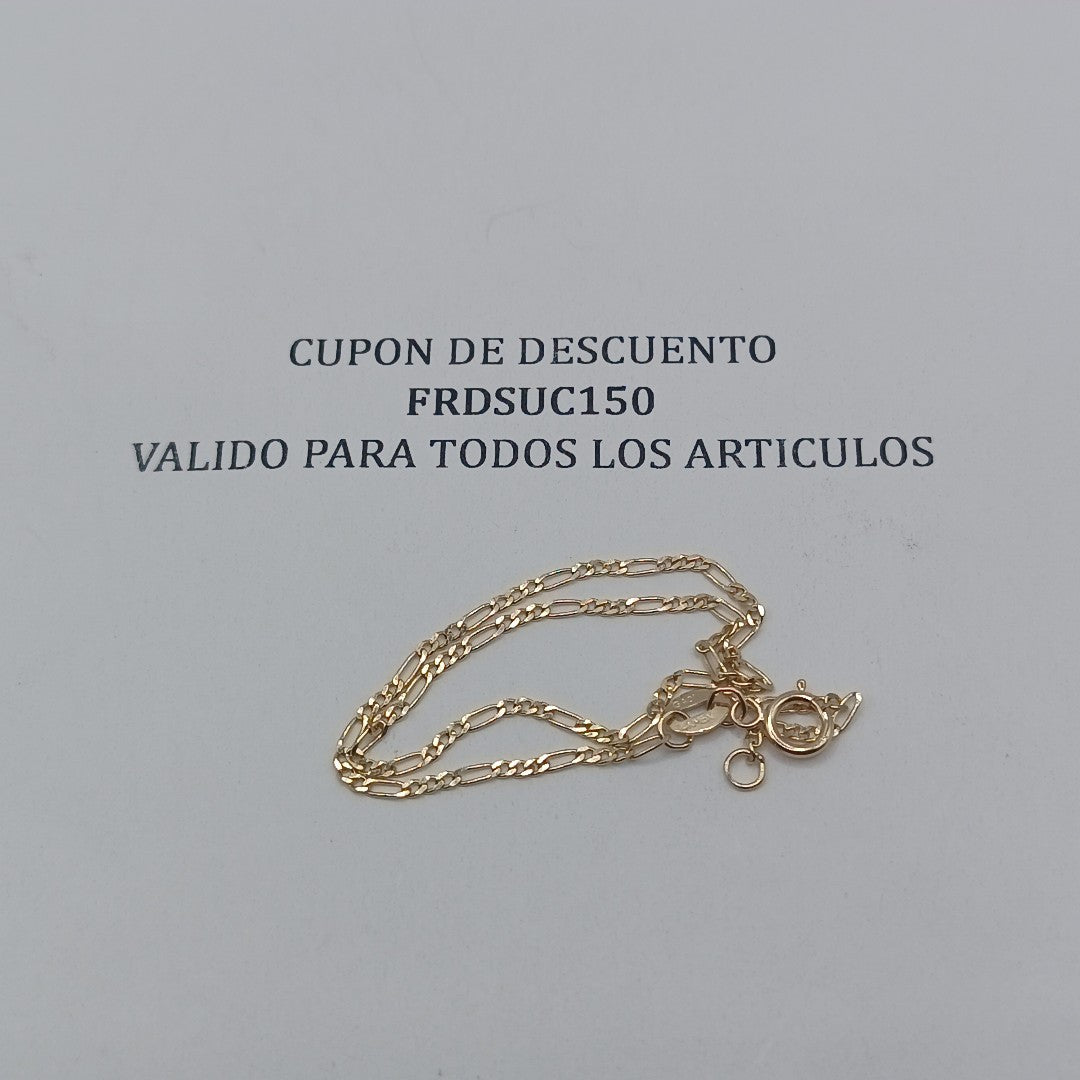 PULSERAS TEJIDO 3X1 ORO 14K 21 CM 1 GR (NUEVO)