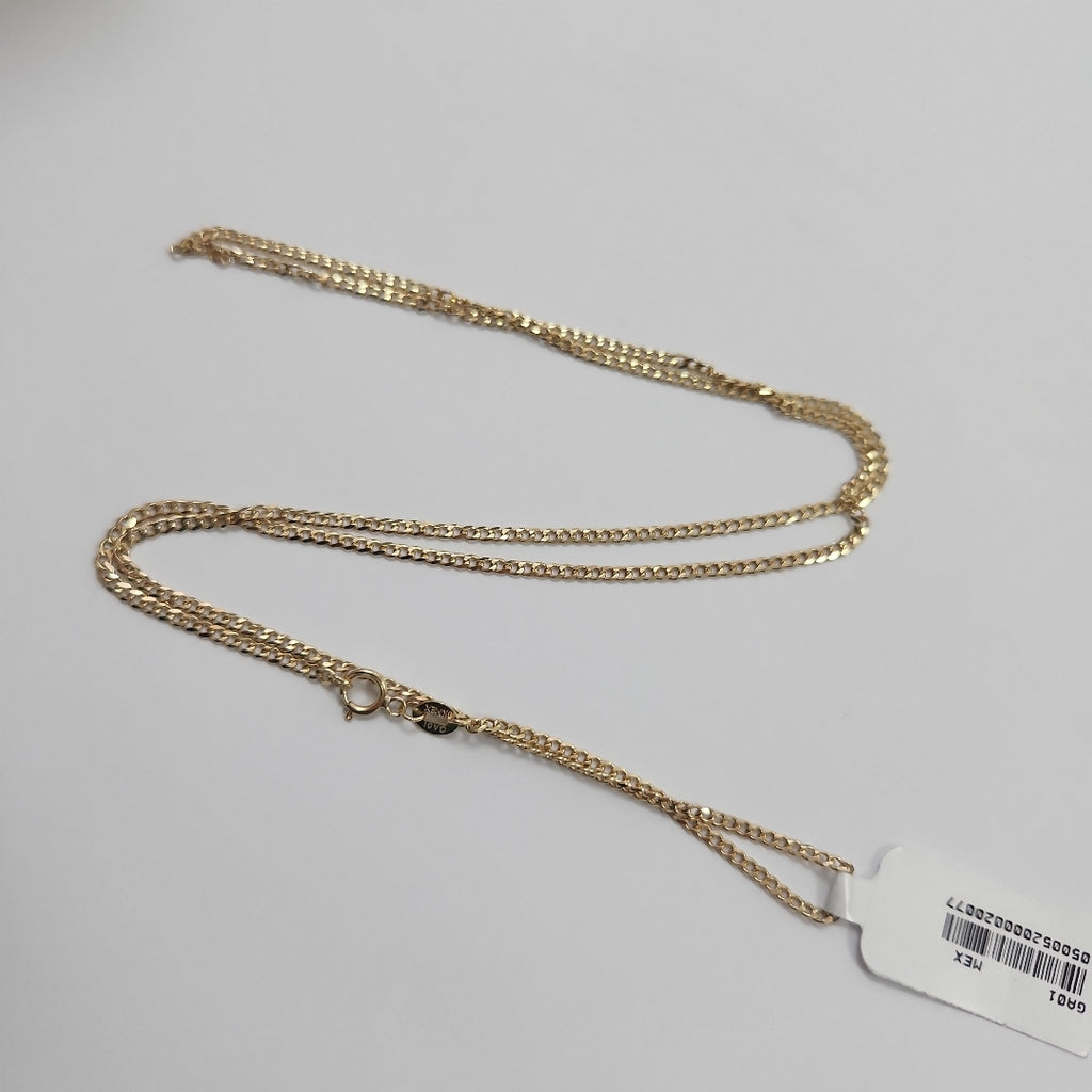 CADENAS TEJIDO BARBADA ORO 10K 60 CM 4.2 GR (NUEVO)